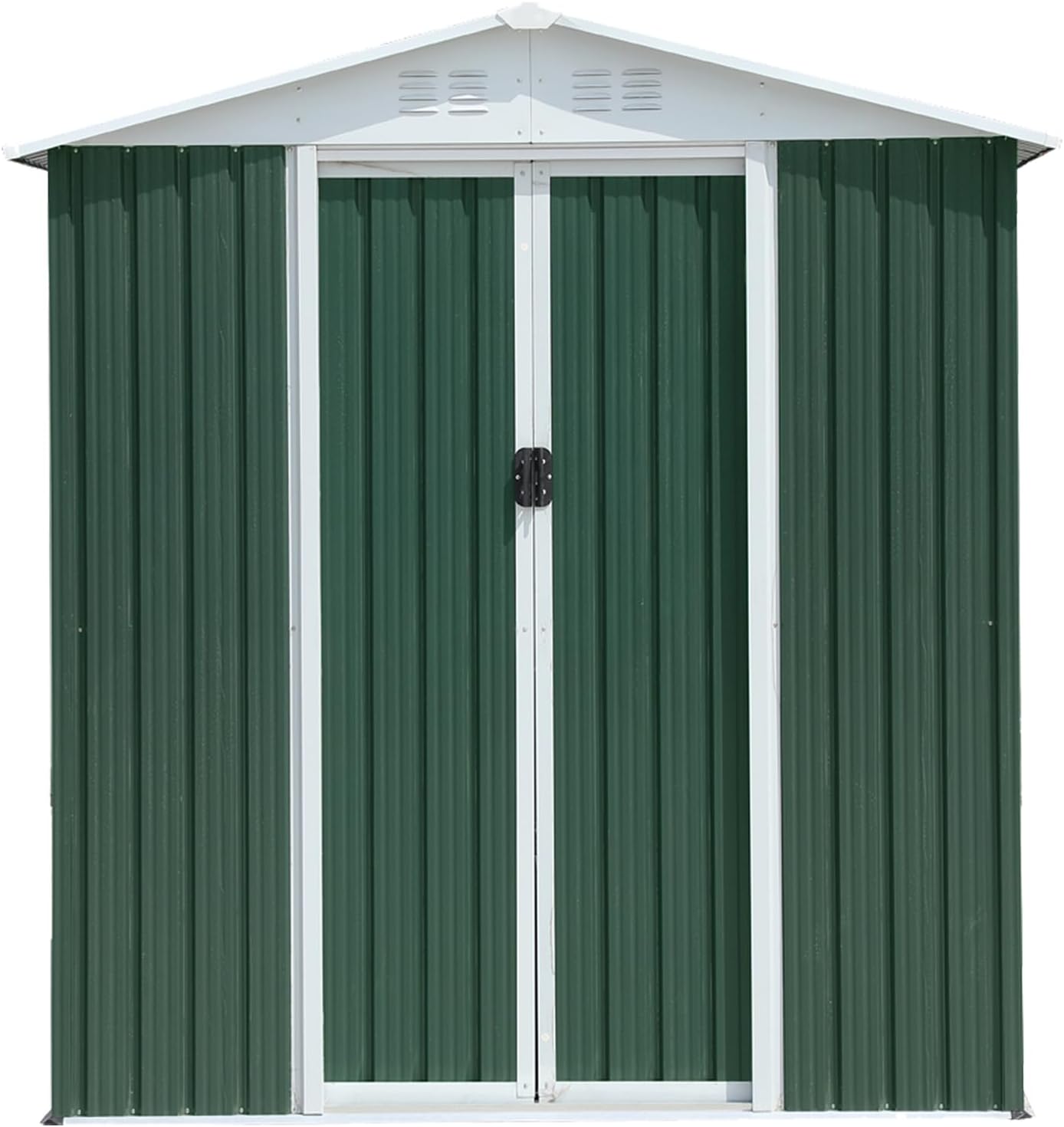Outdoor Storage Shed Waterproof Metal Garden Tool Bike Sheds Kit Lean to Shed Backyard Storage Building Cabinet,Green