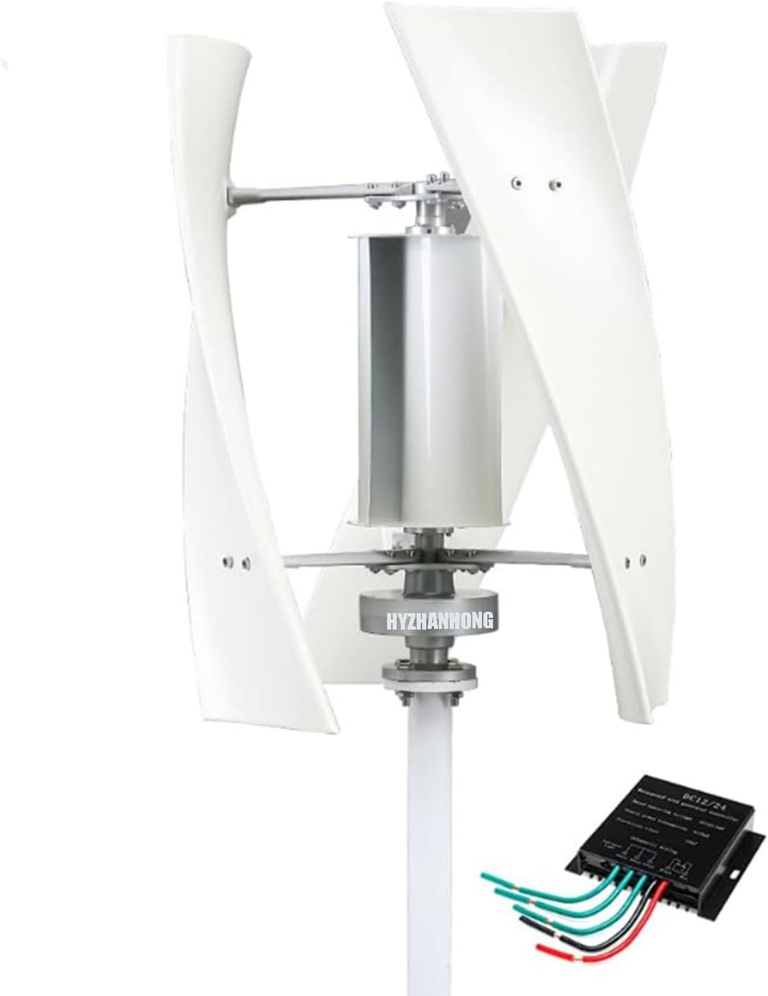 12v, Portable 10000W Vertical Maglev Wind Turbine Generator Kit, 12V 24V 48V 220V 3 Blades with MPPT Controller Off Grid Inverter System for Home Use