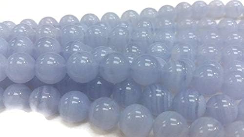10mm blue lace agate round beads, beads in wholesale price, length in 40 cm