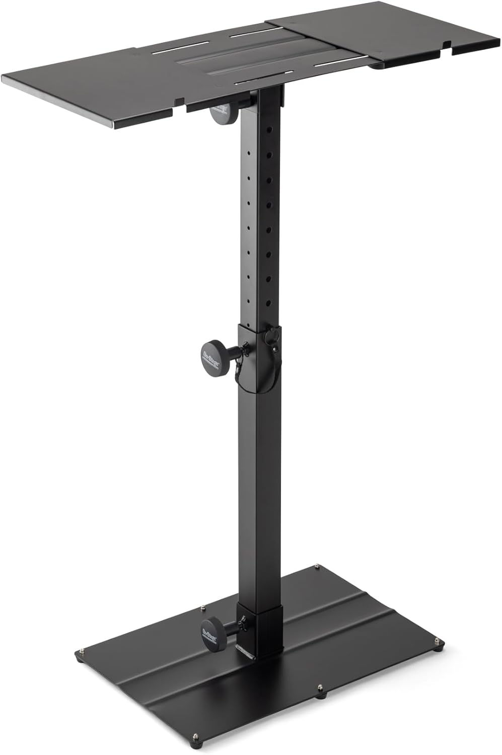 On-Stage KS6150 Compact MIDI/Synthesizer Utility Stand (for Small Keyboards,Mini Synths,Effects Processors,Samplers,Tablets,DJ Mixers & More, Ergonomic, Capacity 35LBs, Adjustable, Black)