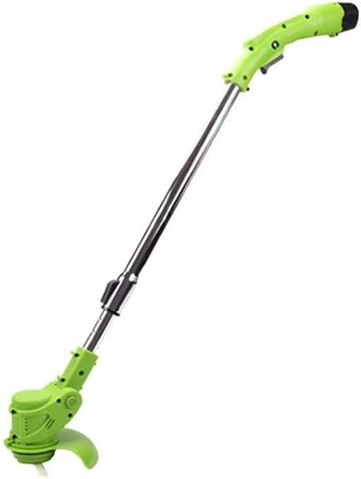 3000mAh Cordless Rotary Trimmer - Lightweight Electric Lawn Mower with Telescopic Handle, 14cm Blade