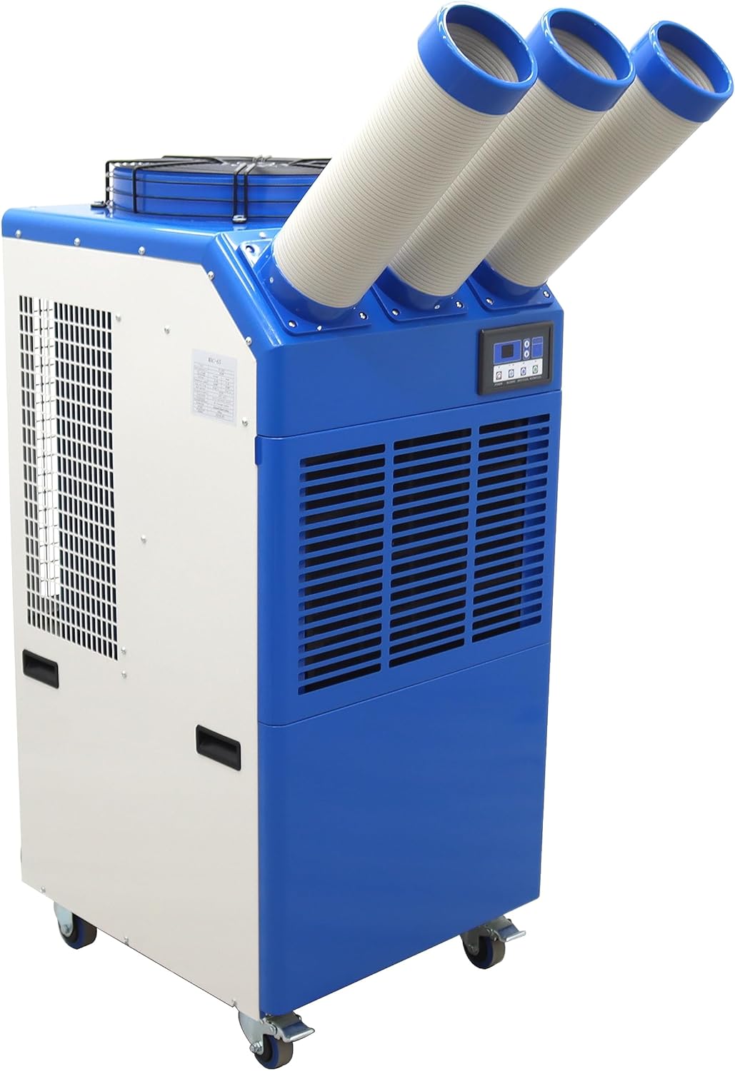 Portable Air Conditioner 22,178 BTU Industrial Spot Cooler Air Conditioner 910m³/h Mobile Outdoor Indoor Cooling Aircon with Three Column 220V 2400W