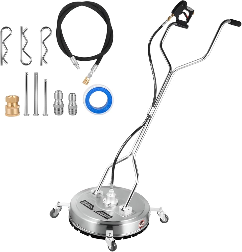 20 Inch High-Scrubber Pressure Washer Surface Driveway Power Cleaner Floor Attachment