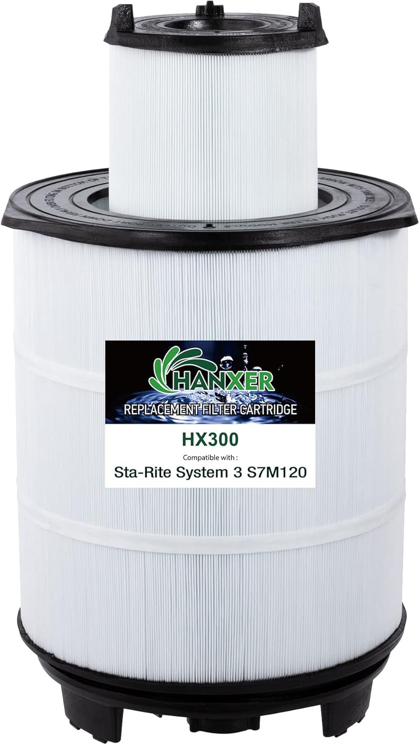 HANXER® System 3 S7M120 Inner and Outer Set Pool Filters- Replacement for SR300, 25021-0200S and 25022-0201S Pool Filter Cartridge, 300 Sq.Ft.