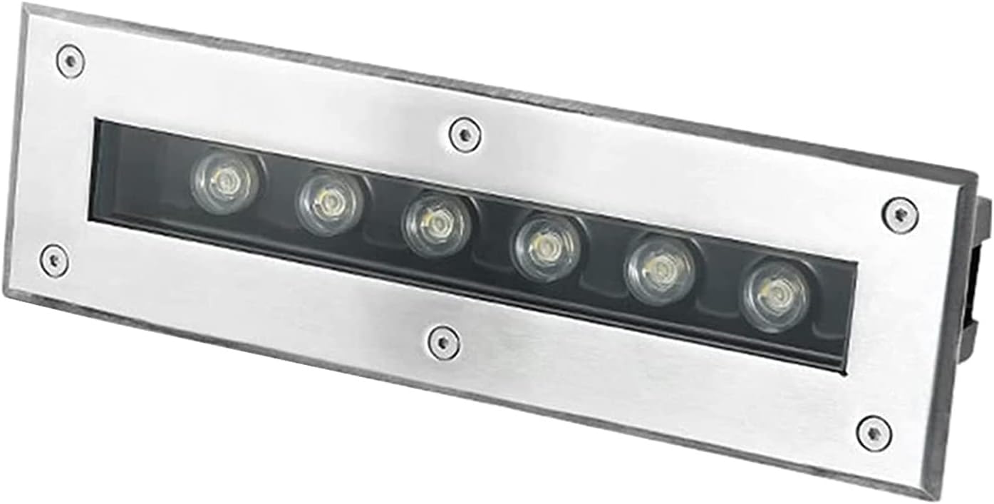 LED in-ground lights, 6W landscape lights, IP67 waterproof, outdoor path lights, recessed garden path spotlights, embedded in-ground lights, suitable for bridge, garden, and landscape lighting(Red,5W)