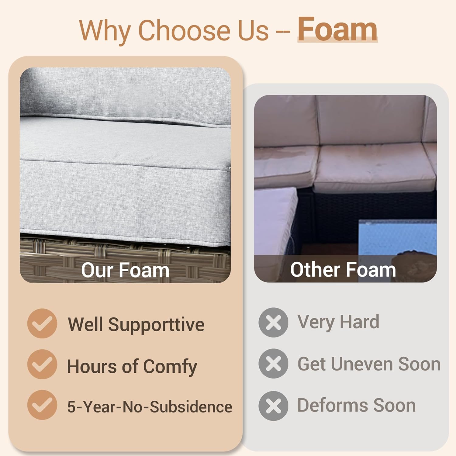 HOOOWOOO Outdoor Patio Furniture Set with Fire Pit Table,11 Pieces Wicker Out Door Sectional Furniture L Shaped Couch,Outside Patio Conversation Swivel Chair Sets,Light Gray