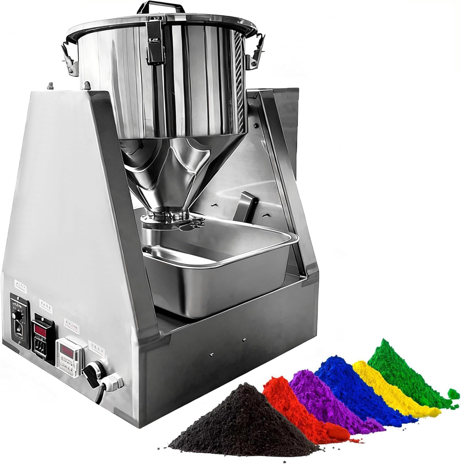 Granual Mixing Machine - Dry Powder Mixer, Laboratory Stainless Steel Dry Powder Drum Mixer, Blender Machine for Powder, 360° Rotation Feed Mixer 10L (20L)