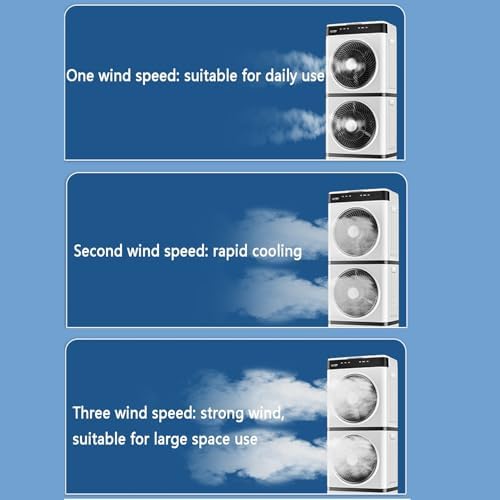 Portable Air Conditioners/Swamp Cooler with Remote, 12H Timer, Portable Evaporative Cooler with Oscillation, 3 Speeds, Cooling Fan for Bedroom, Living Room, Office(126cm(49.6in))