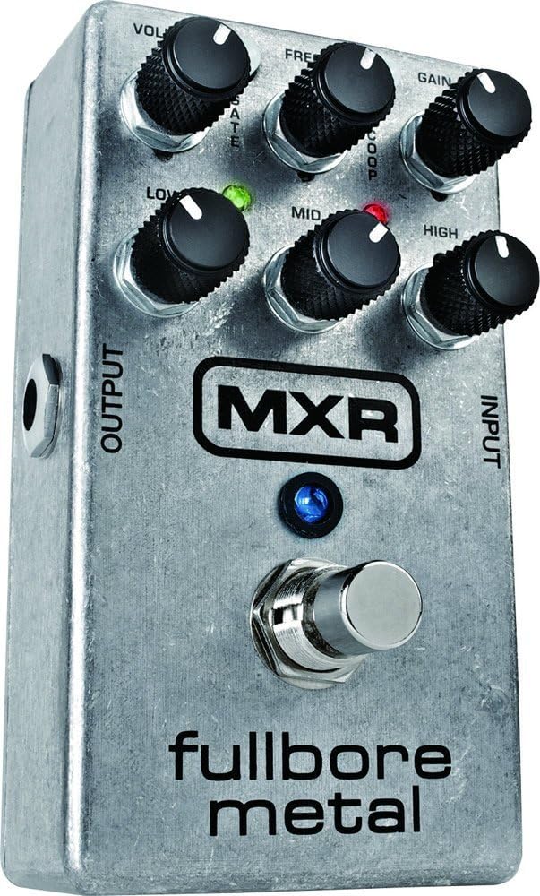 Dunlop MXR M116 Fullbore Metal Distortion Guitar Pedal with AC Power Supply, 2 Patch Cable and 6 Guitar Picks