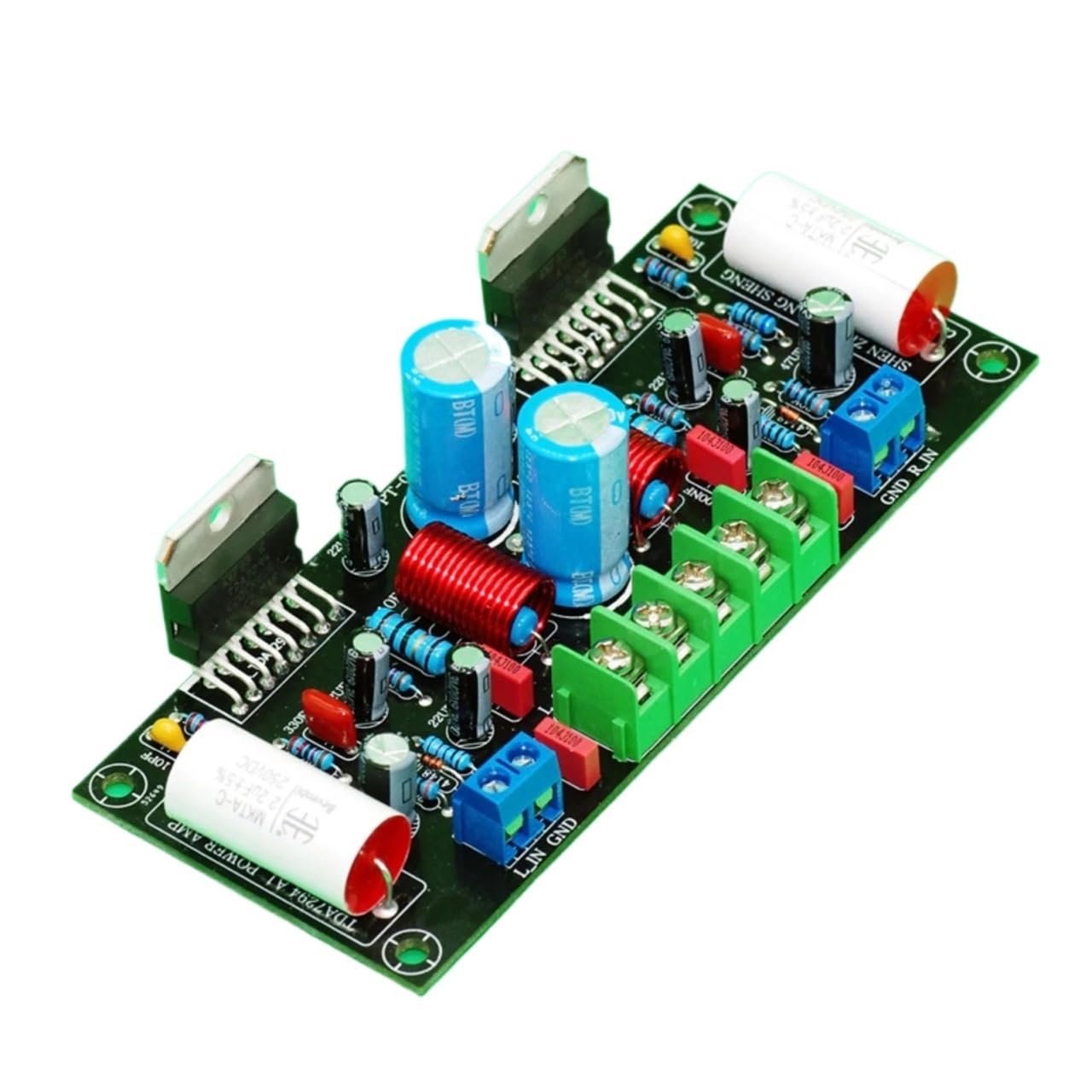 100Wx2 TDA7294 Digital Power Amplifier Board 7294 200W Dual-Channel HiFi Stereo Audio Amplifier Amp Module DIY Sound Mill(Finish Board)