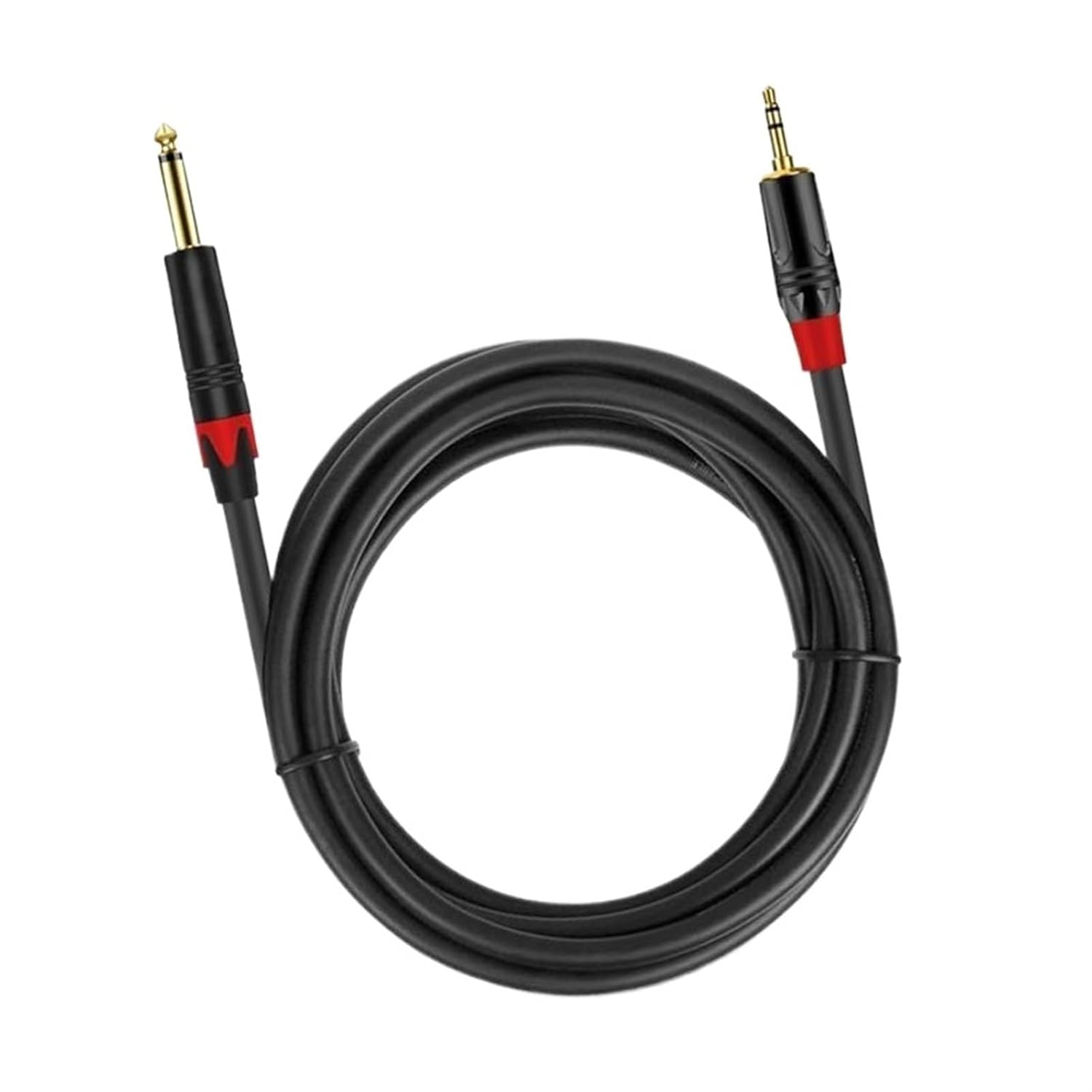 Pro Audio Cable Longer Cable 6.5mm To 3.5mm Single Track Speaker Cable For PC Guitar DVD Mixer Phone Computer Amplifier Cable(Black,10m)