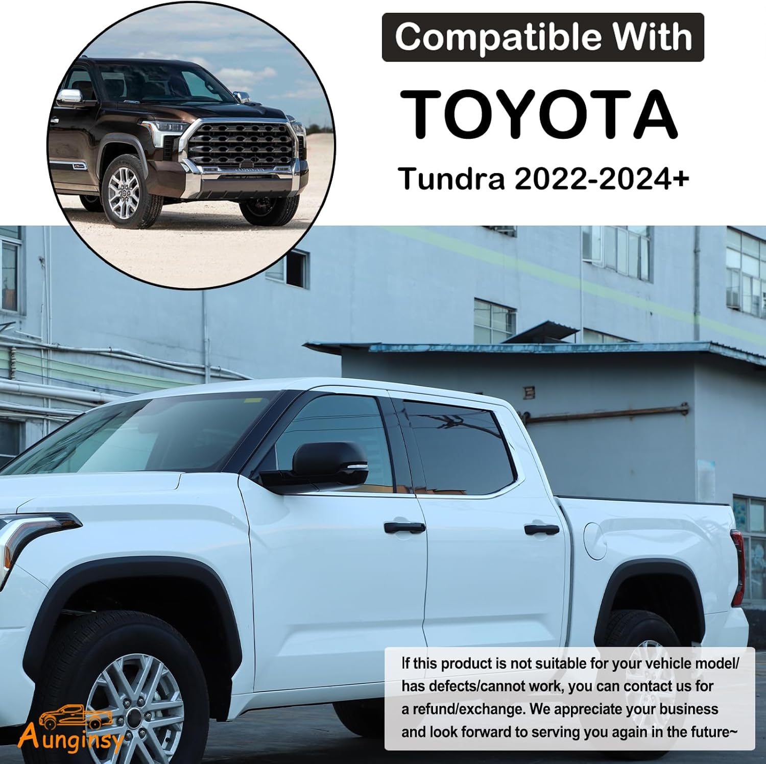 Car Exterior Side Window Decorative Bright Strip Cover Fit Toyot@a Tundra 2022-2025 Outer Window Door Body Side Strip Scratch-Proof Molding Polished Stainless Steel Reflective Pre-Cut Trim Accessories