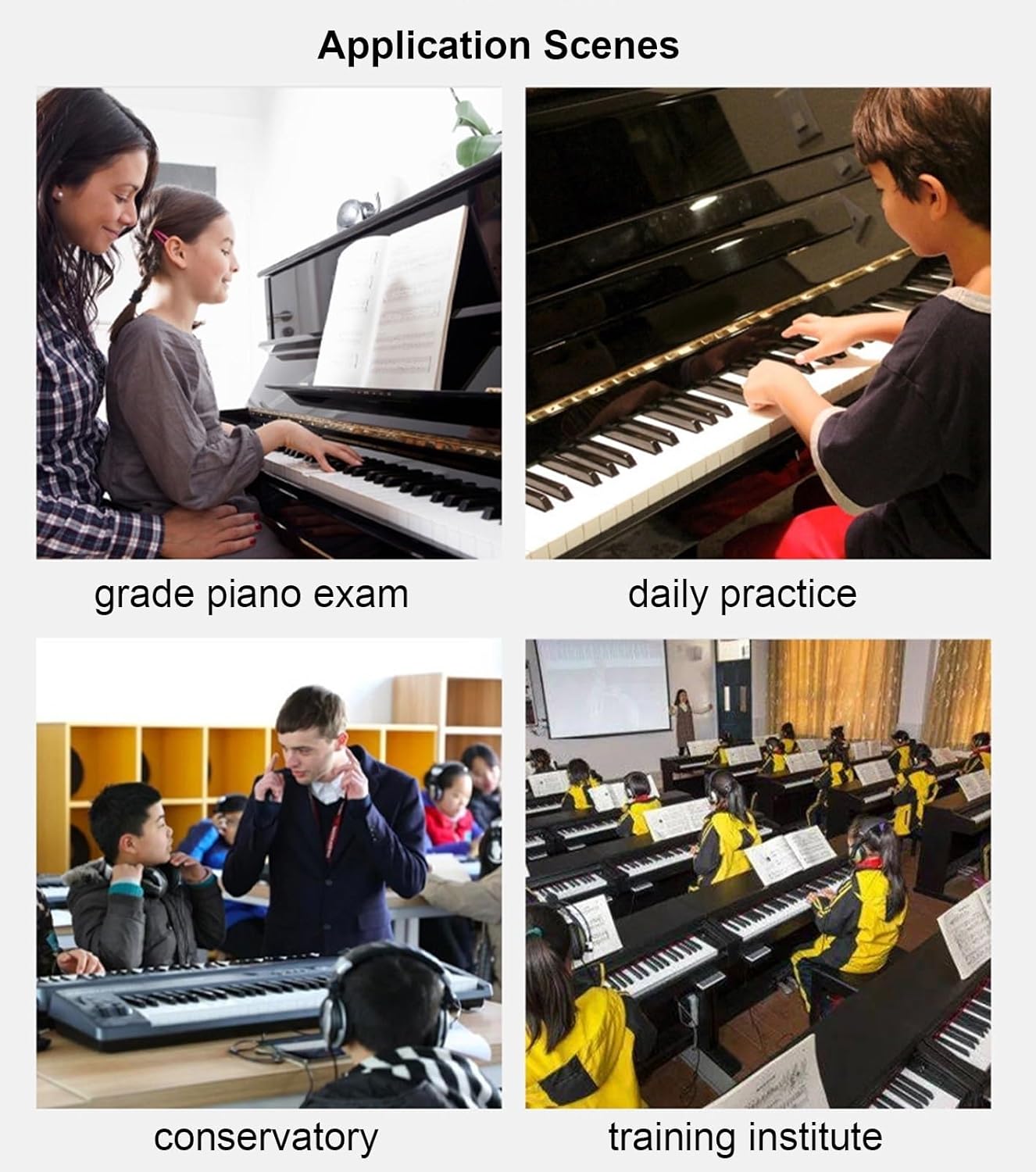 Hammer-action Keyboards Digital Piano 88 Key Weighted Keyboard Piano Built-in Speakers Full Size Electric Piano For Beginner Adults With Triple Pedal And MIDI Connecting(White)