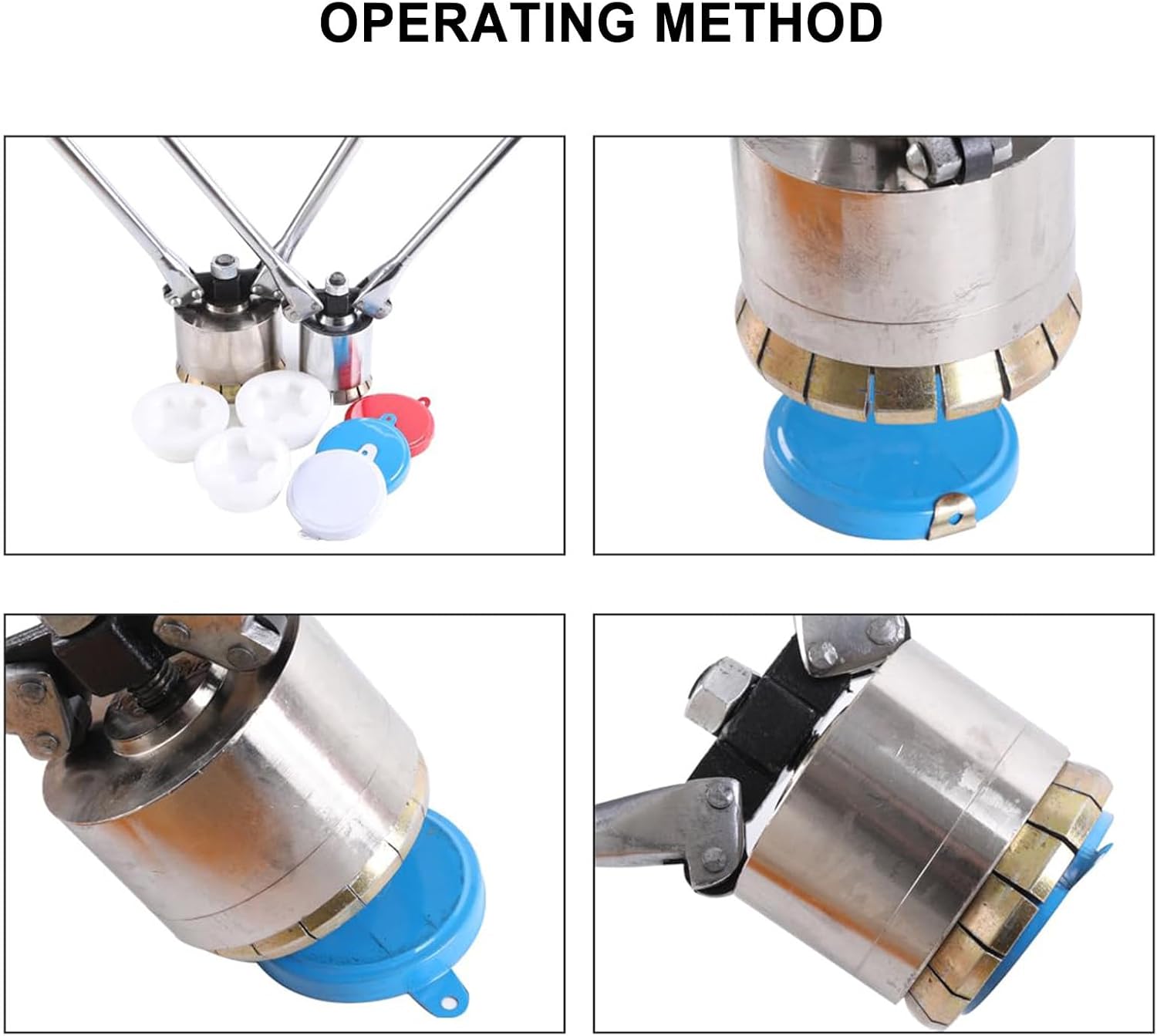 200L 53 Gallon Oil Drum Sealing Machine, Crimper Sealer, Oil Barrel Sealing Machine, Oil Barrel Cap Crimping Tool Crimper Sealer,35mm