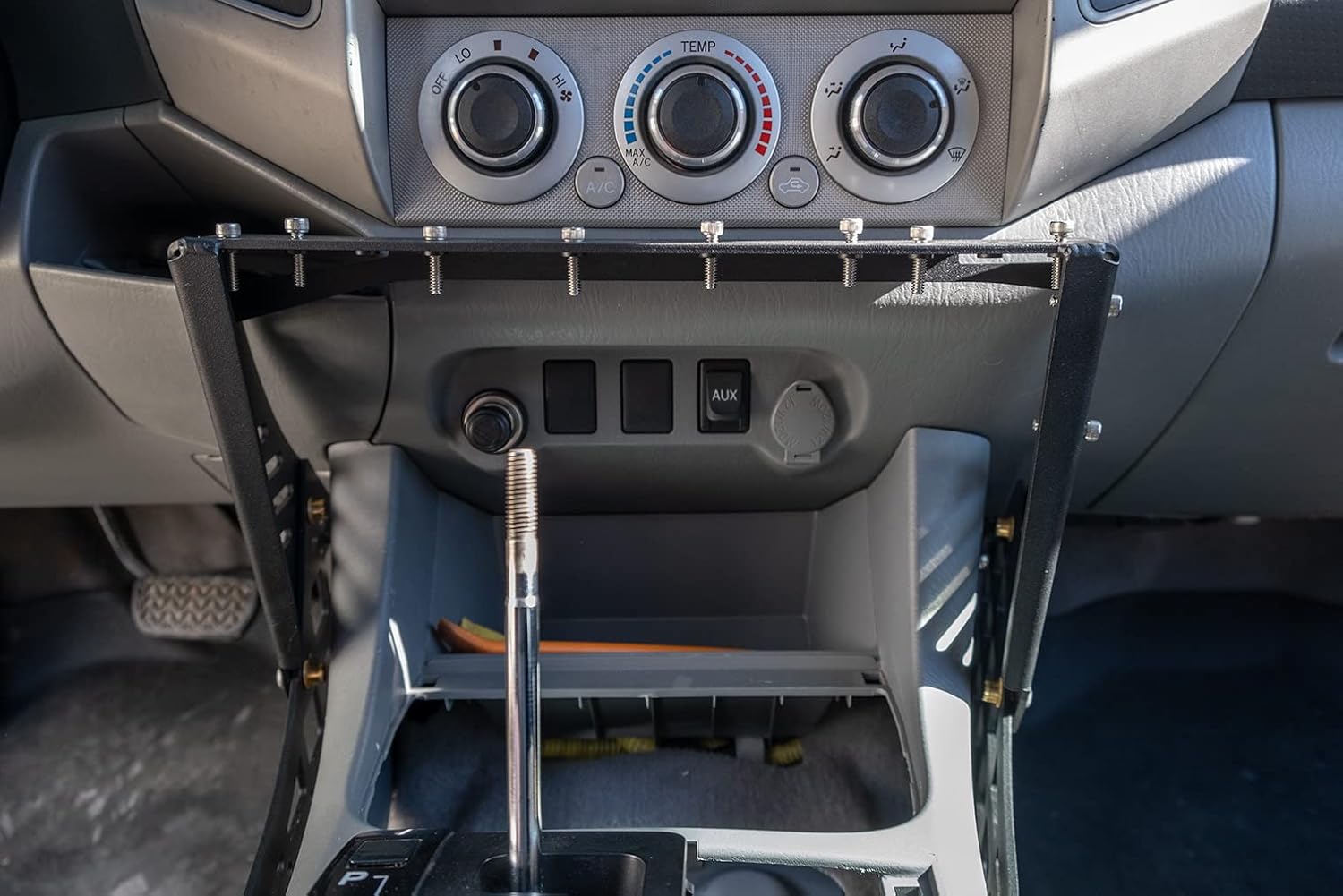 Rago Fabrication Center Console Modular Storage Panels for 2005-2015 Toyota Tacoma 2nd Gen | Made in The USA | Mount for Cell Phone, GPS, Radio, & Other Accessories | Pickup Truck Accessories