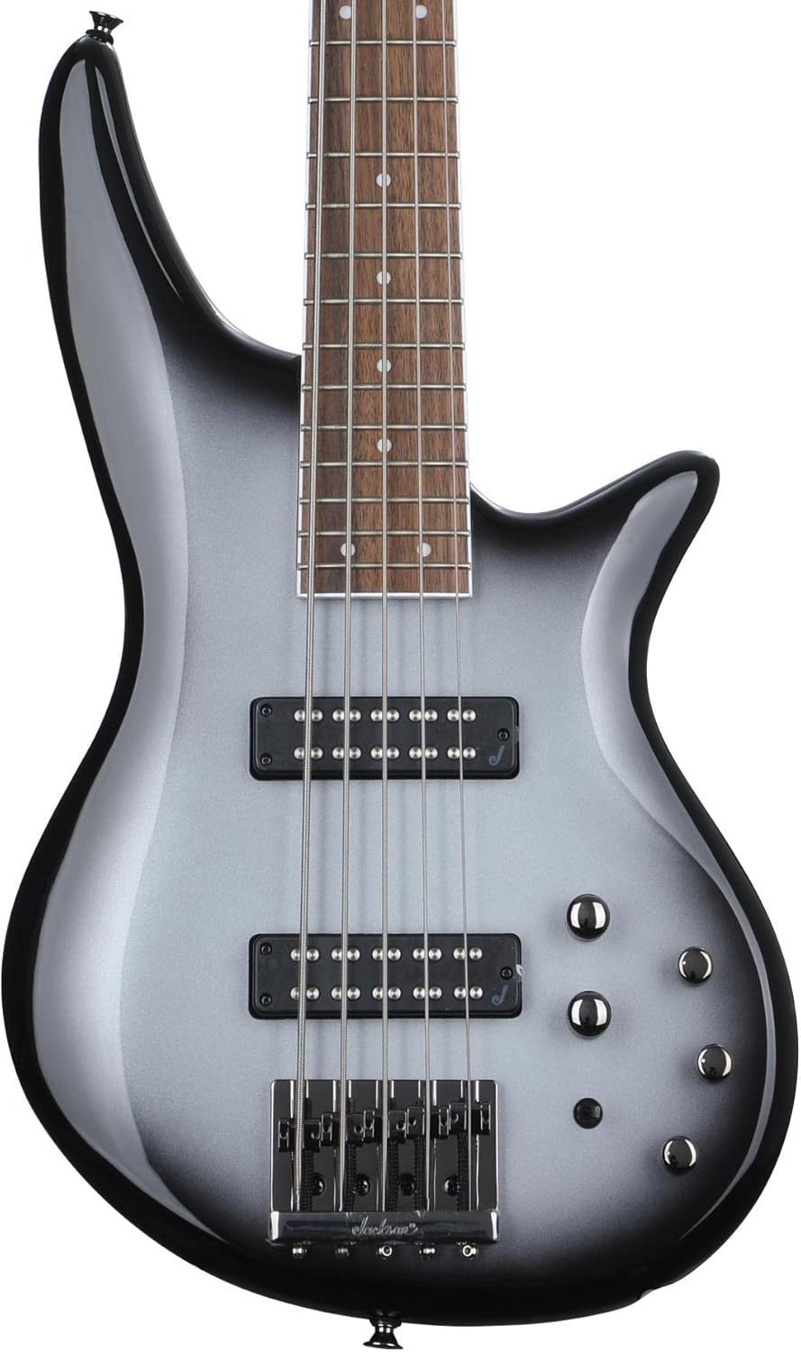 Jackson JS Series 5-String Spectra Bass JS3V, Silverburst, Laurel Fingerboard