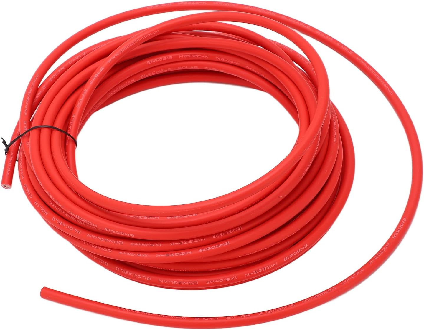 Solar Panel Wire, Solar Panel Wire Solar Photovoltaic Cable XLPE Energy Saving Tinned Copper Wire Solar, Solar & Wind Power Parts & Accessories (Red 6mm² 50m)