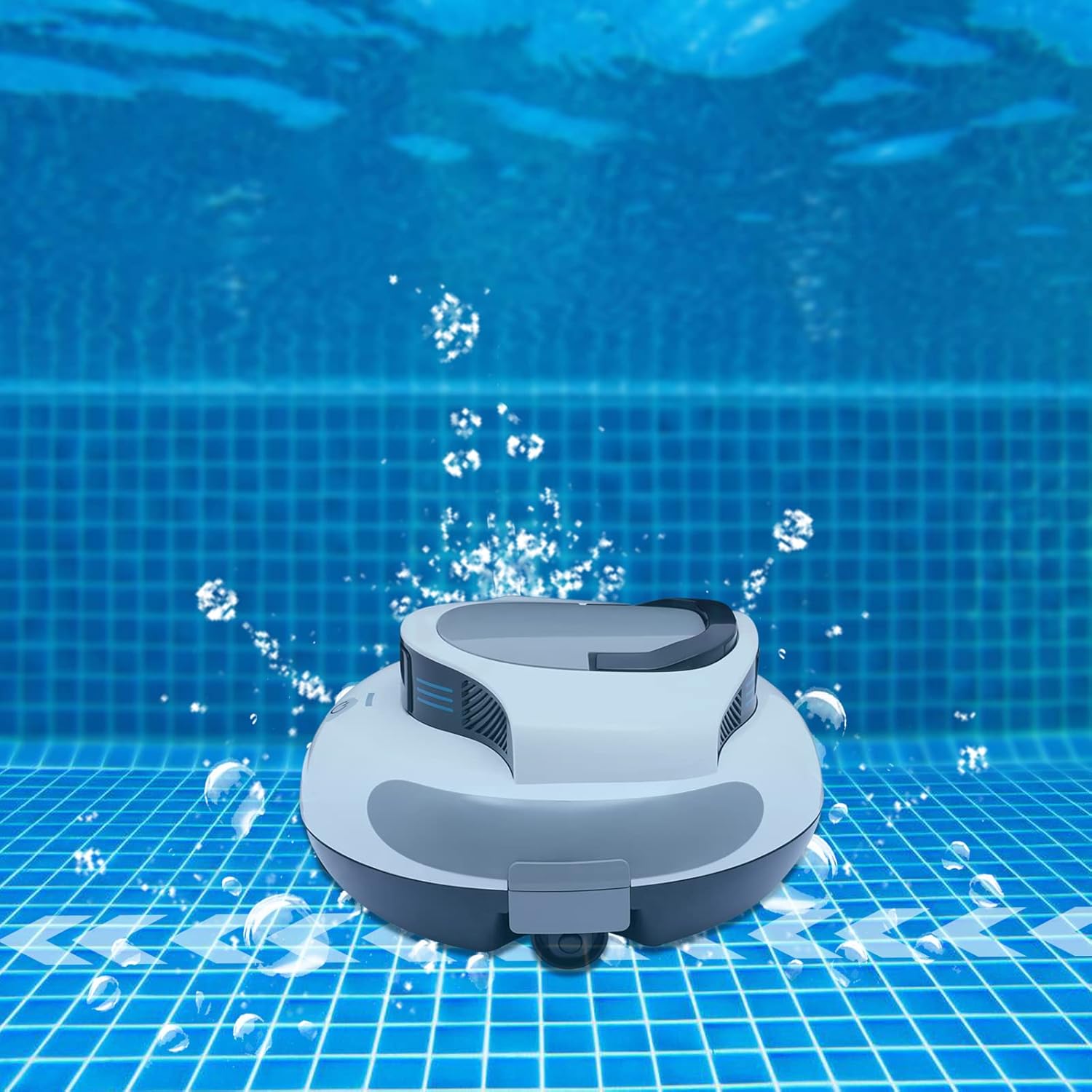 YIYIBYUS Automatic Cordless Robotic Pool Cleaner Pool Vacuum for Above Ground Pools