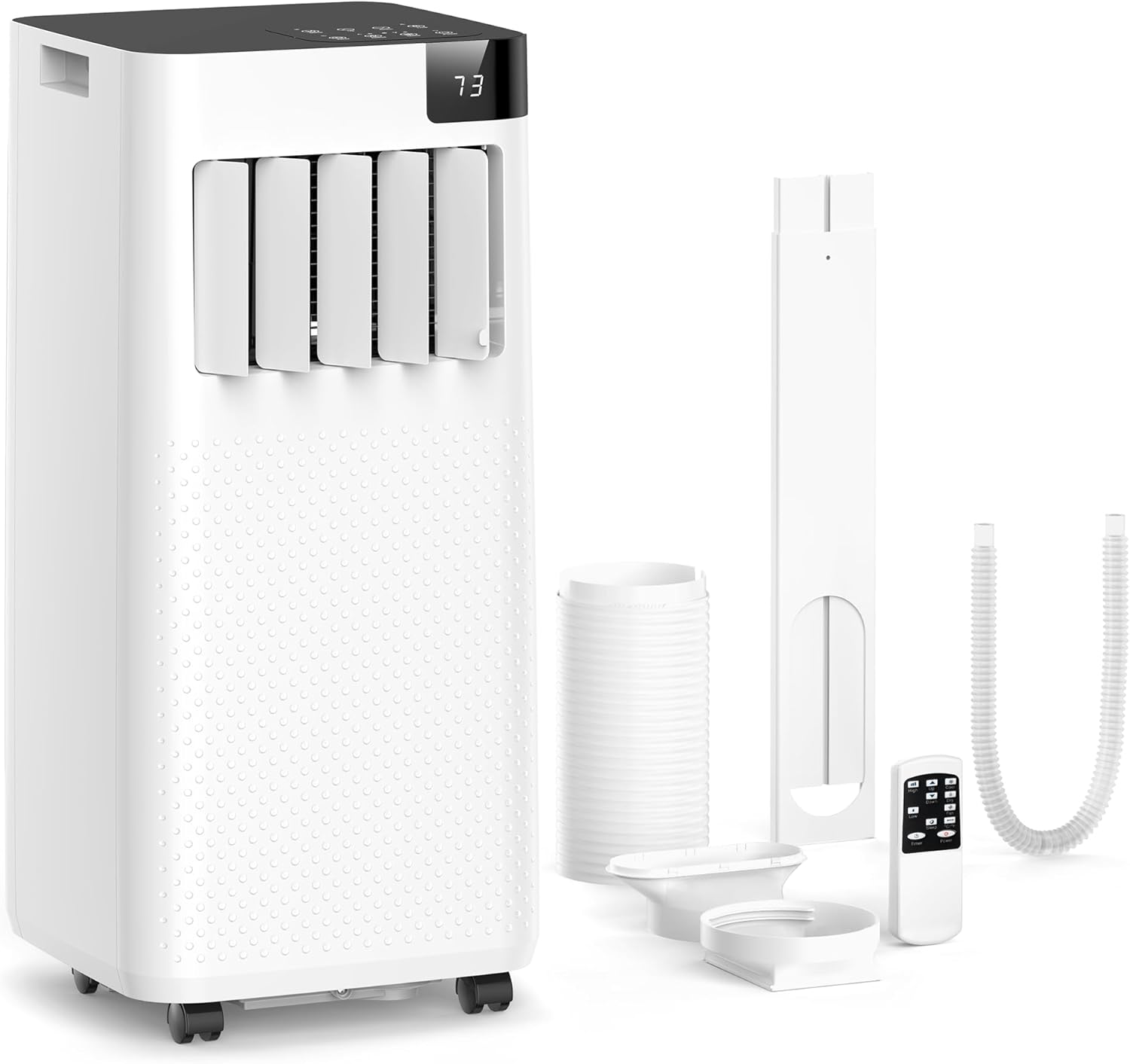 ZAFRO Portable Air Conditioners, 8,000 BTU Portable AC Unit with Cool, Fan & Dry Modes/Fast Cooling/Energy Efficient/Remote Control/24Hrs Timer for Bedroom/Apartments/Indoor Rooms, White