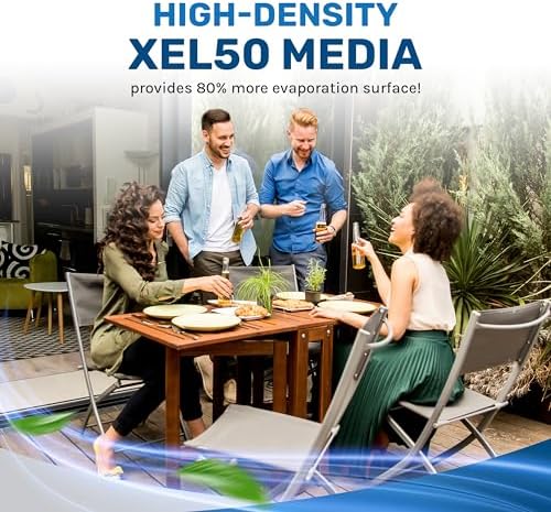 Hessaire 3100 CFM Evaporative Air Cooler Bundle with Cover for MC61 Mobile Cooler