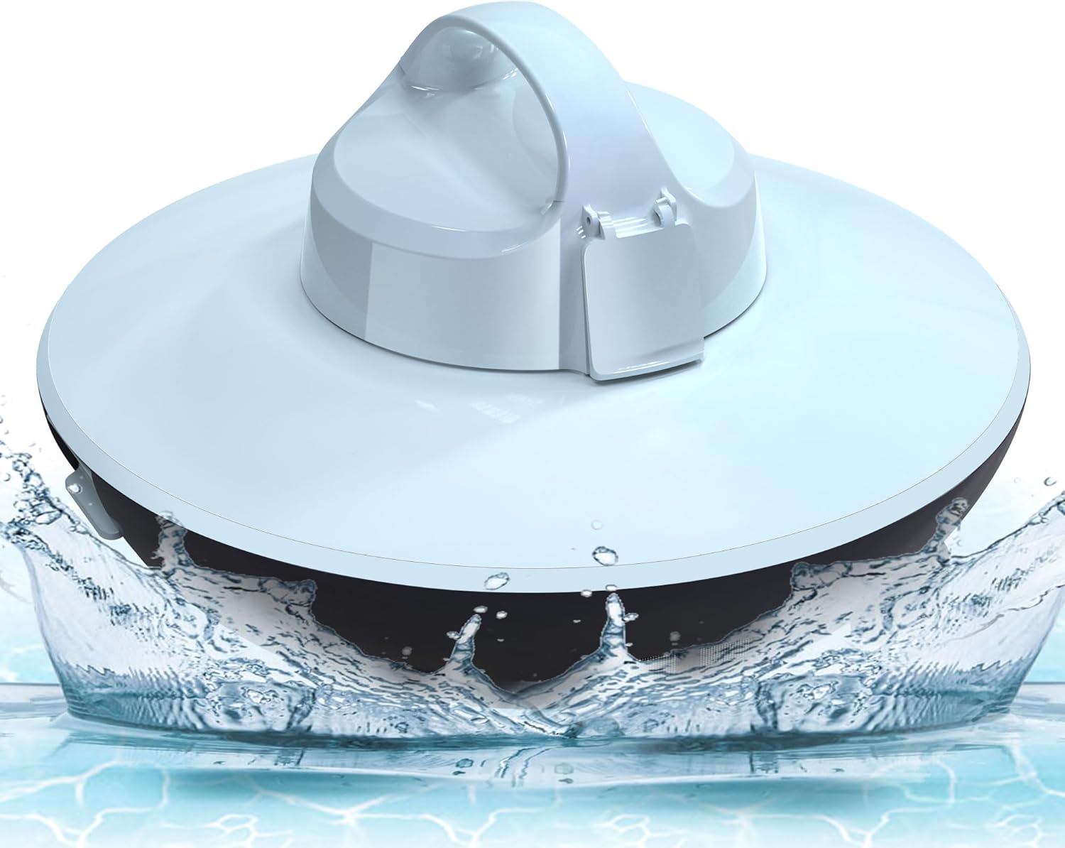 Robotic Pool Cleaner, Pool Vacuum for Above Ground Pool with Dual-Drive Motors, Self-Parking Technology, Lightweight, Perfect for Above-Ground/In-Ground Flat Pools up to 645sq.ft (Lasts 90 Mins)