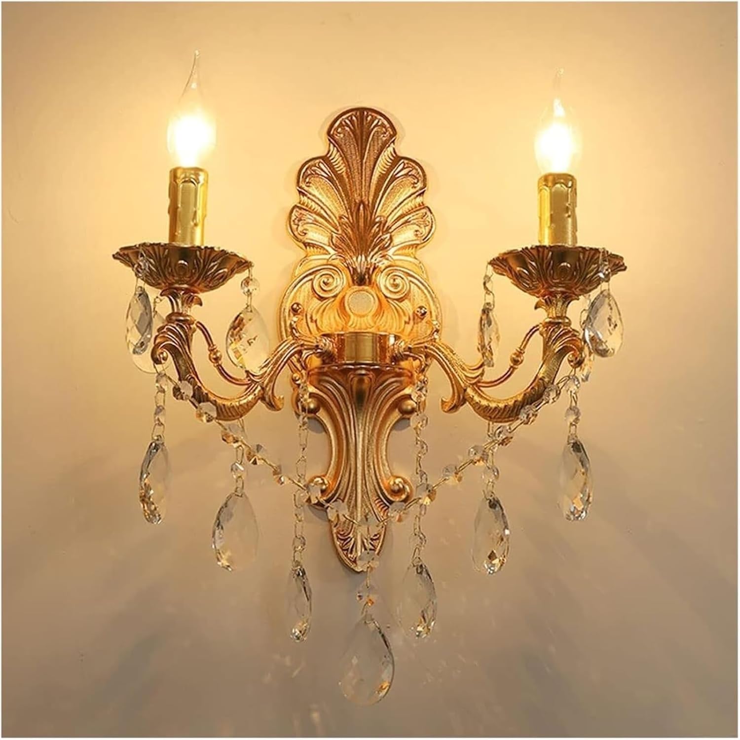 Wall Lighting Fixtures Vintage Vanity d Candle Sconce European Style Mount Fixture for Living Room Bedroom Headboard Decor Sconces(B) (B) ()