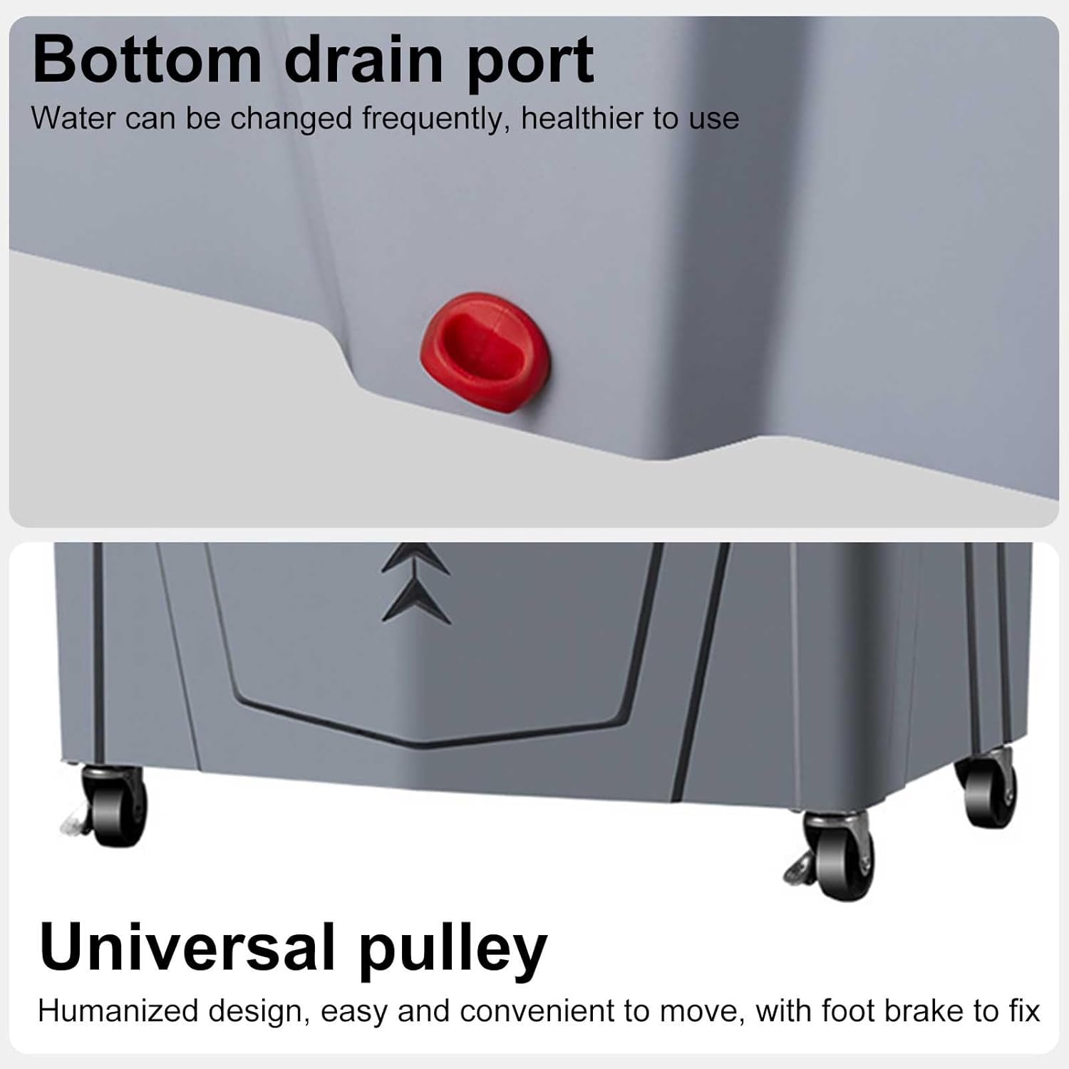 Swamp Cooler Air Conditioner with Water Tank, Evaporative Air Cooler with 4 Ice Box, Quiet Operation, 3 Wind Speeds for Outdoor Indoor Use(90cm/35in)