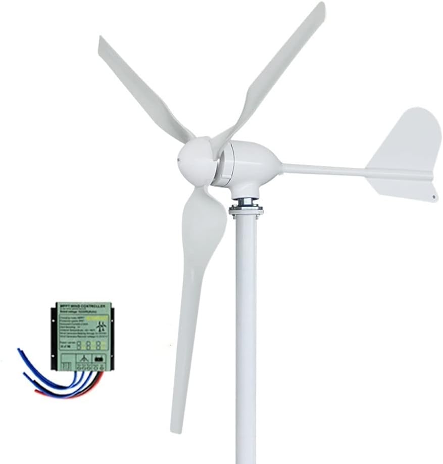 Wind Turbine Generator Kit, Wind Turbine Generator 2000w 48V 24V 12V Wind Mill Wind Generat Kit Free Energy Altern With Mppt Controller For Home Use for Hybrid Solar Wind System(With MPPT controller,2