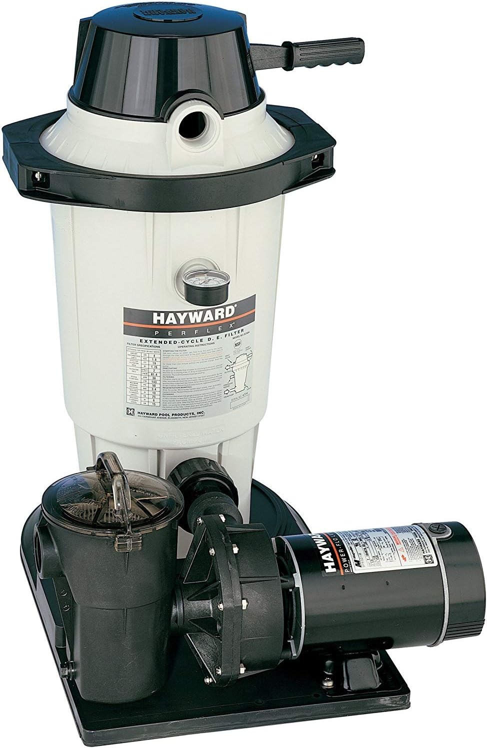 Hayward W3EC40C92S Perflex 1 HP Diatomaceous Earth Filter Pump System for Above-Ground Pools
