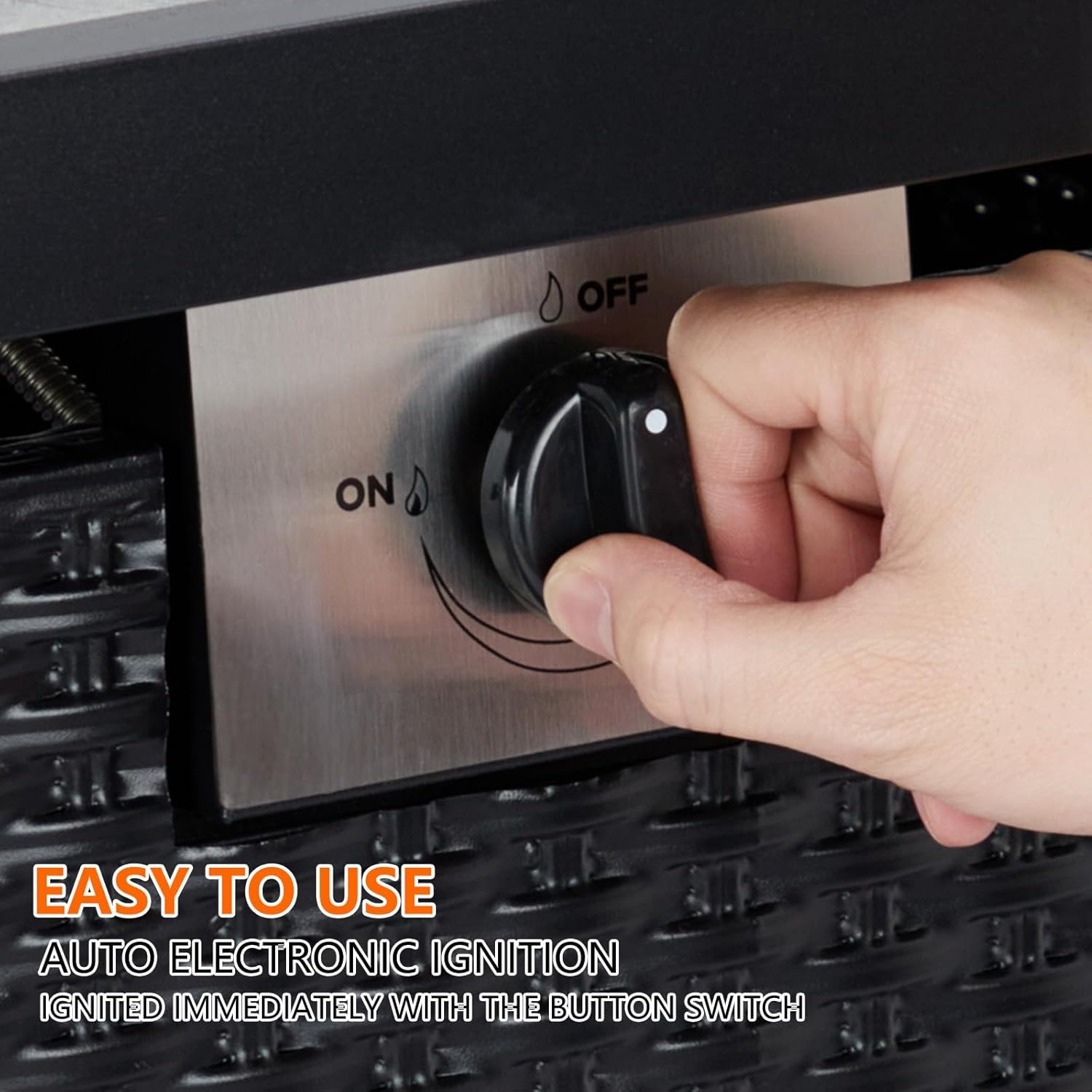 28 Inch Propane Fire Pit Table, 50000BTU Rectangle Fire Table with Cover, Sturdy Steel and Iron Fence Surface, CSA Safety Certified, Companion for Your Garden