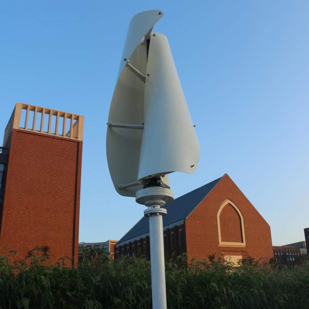 400W Vertical Wind Turbine Permanent Magnet Generator 3 Phase 12V 24V Vertical Axis Coreless Wind Power (12V with Controller, Black)