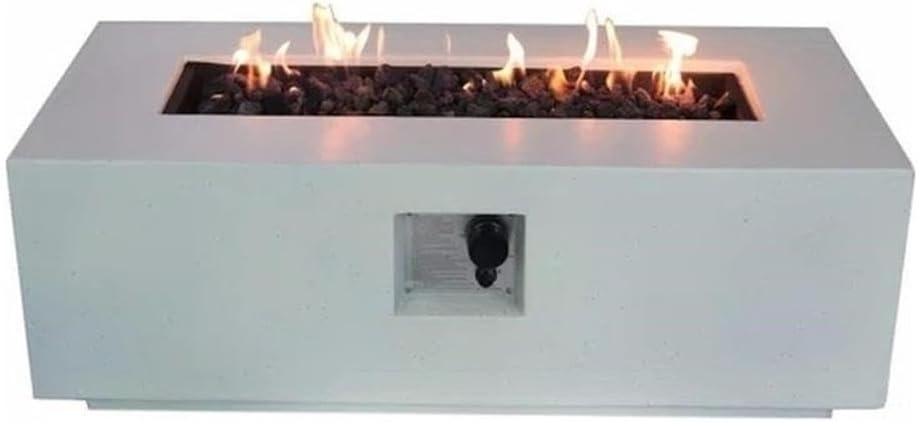 Living Source International 16'' H x 42'' W Concrete Outdoor Fire Pit Table