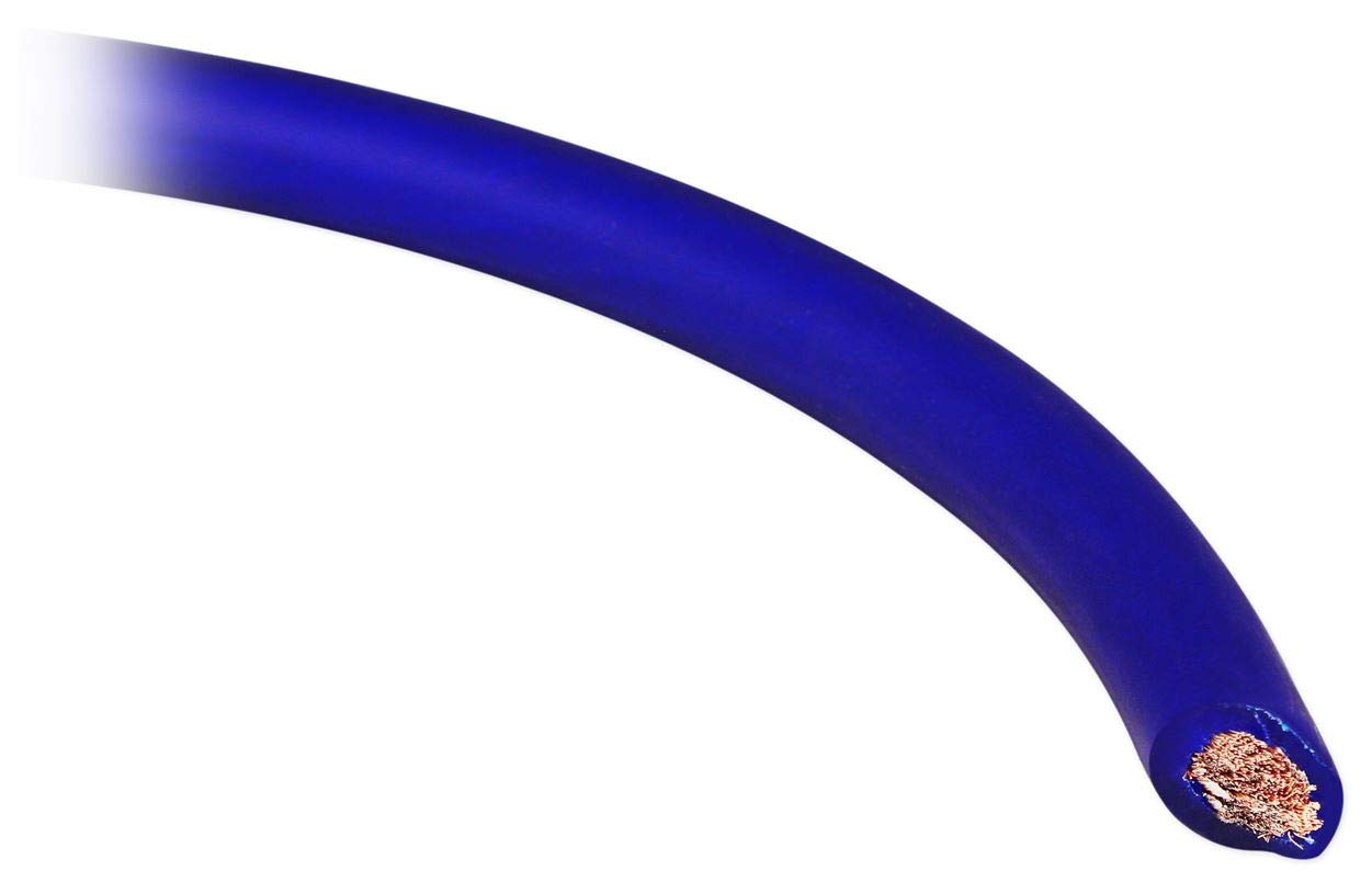 Rockville RXC4D Bundle: 4 Farad Digital Car Audio Power Capacitor with Blue LED Voltage Display, RWK01 0 Gauge Complete Amplifier Wiring Installation Kit with RCA Cables, 2-Items