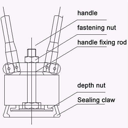 Manual Barrel Sealing Machine35&70Mm Crimper Sealer, Manual Barrel Sealing Machine, 200L Drum Pressure Cap Sealing Barrel Crimping Tool, Drum/Drum Cap Seal Crimping Tool,-75mm