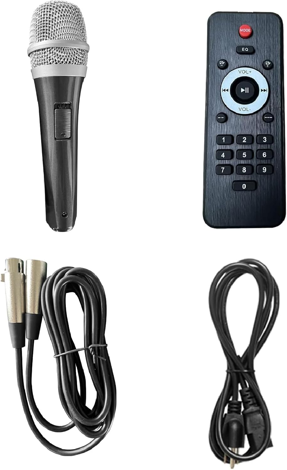 Portable 15-Inch PA Speaker System DJ Amplified Loud Speaker with Stand Bluetooth/USB/SD Card Reader/FM Radio/Remote Control/LED Light, Good for Churches, Bands, Parties