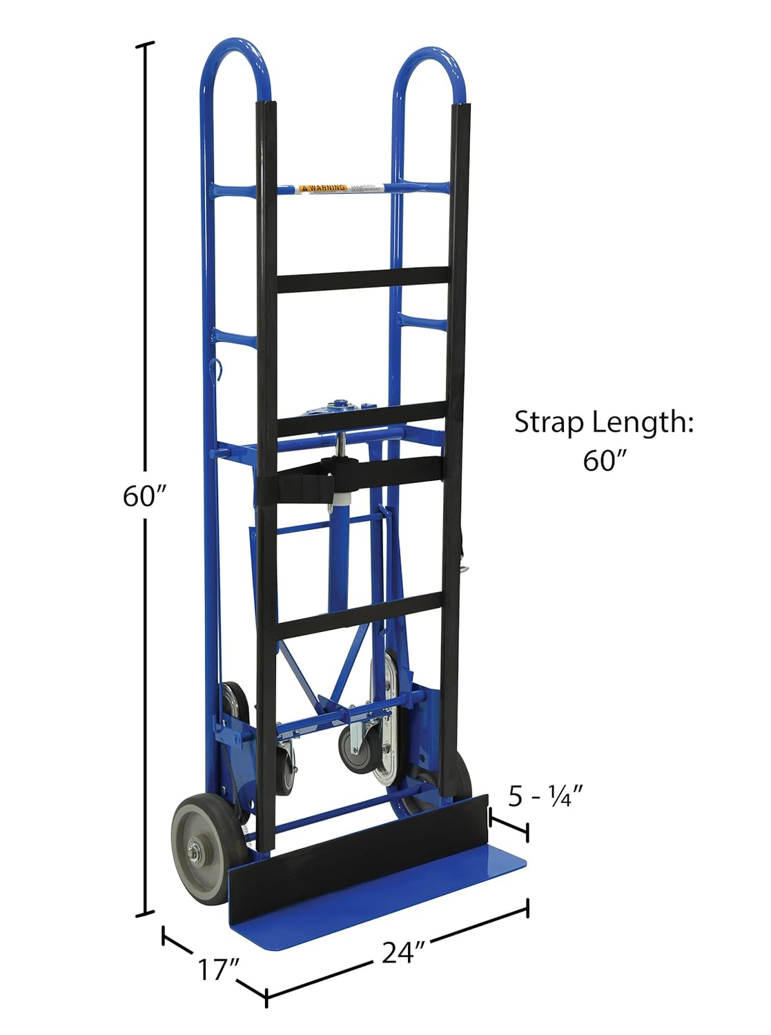 Vestil APPL-1200-60 Steel Ratchet Appliance Cart 17 In. x 24 In. x 60 In. 1200 Lb. Capacity Blue