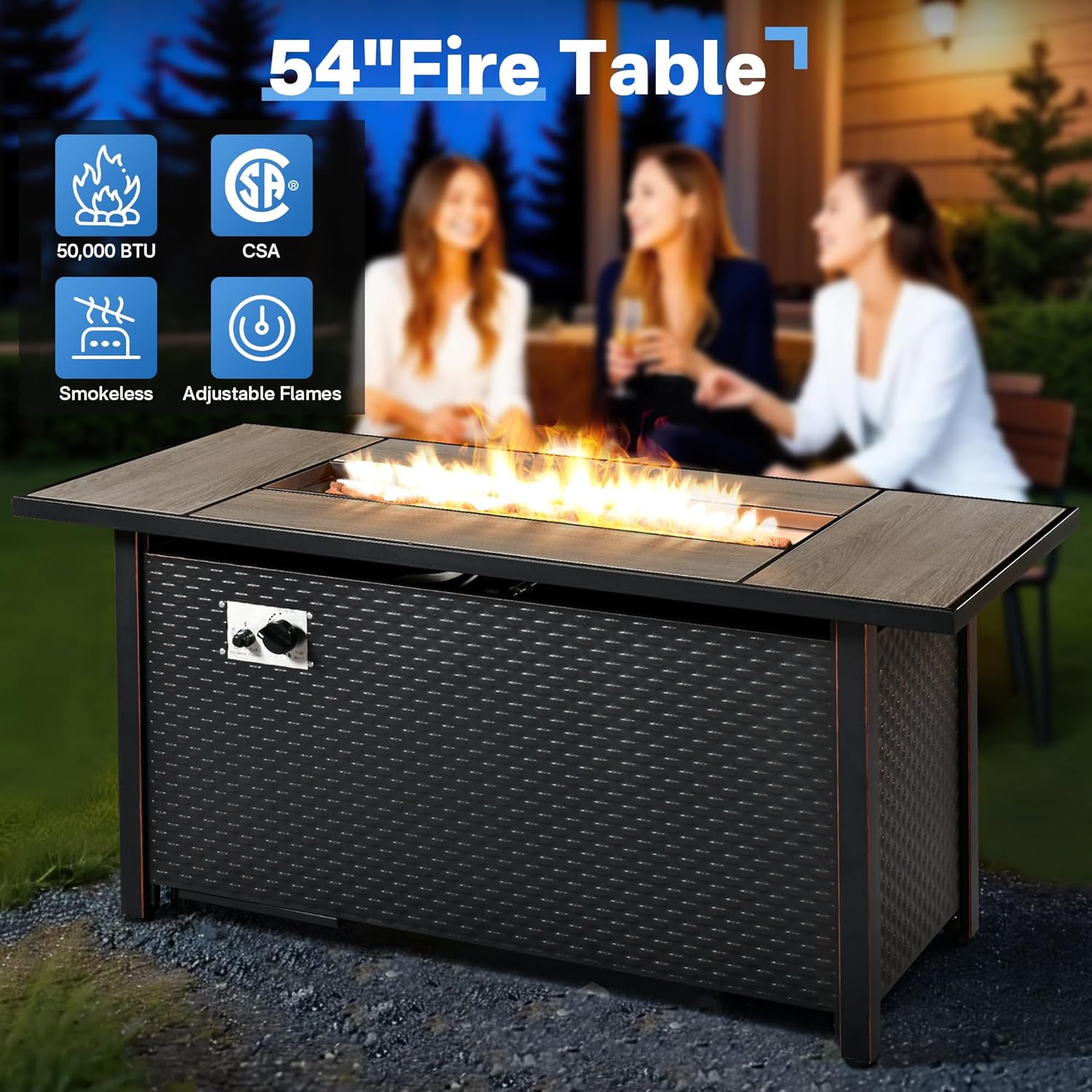 Outdoor 9 Pieces Coversation Set with 54