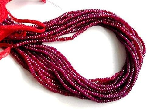 ruby micro faceted 4 mm pack of 10 strings
