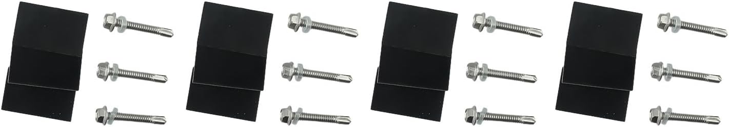 Aluminum Solar Panel Mounting Rail Bracket with Trapezoidal Clamp for Module Fastening,(Gold)