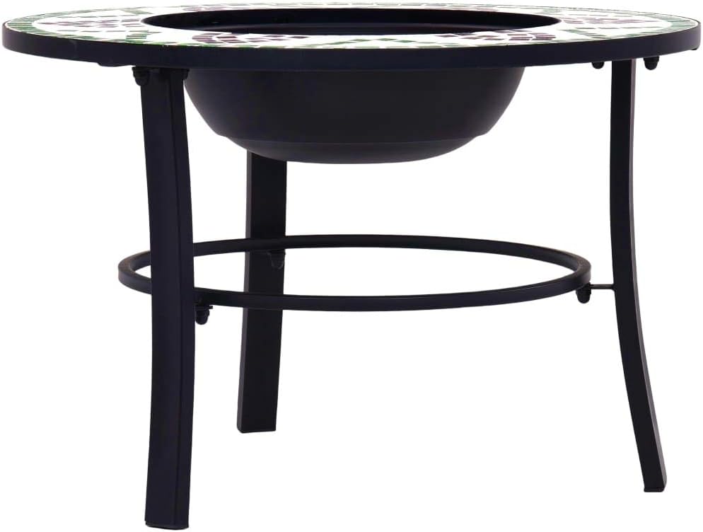Mosaic Fire Pit Green 26.8 Ceramic