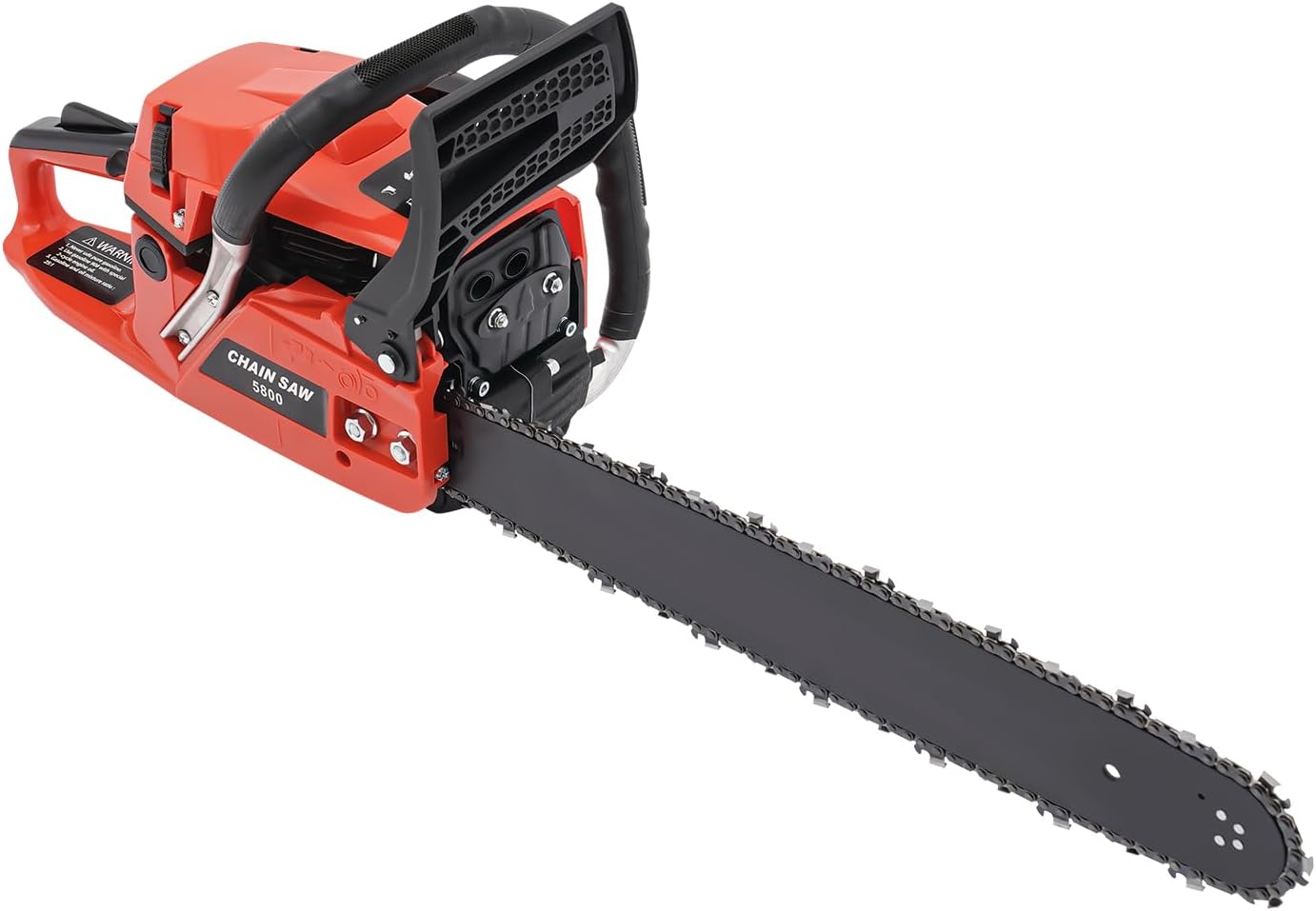 Gas Chainsaw 58CC 2-Stroke Engine Gasoline Powered Chain Saw, 20 Inch Handheld Cordless Petrol Chain Saws For Forest Cutting Trees, Wood, Garden and Farm Use, Outdoor Manual Garden Tool