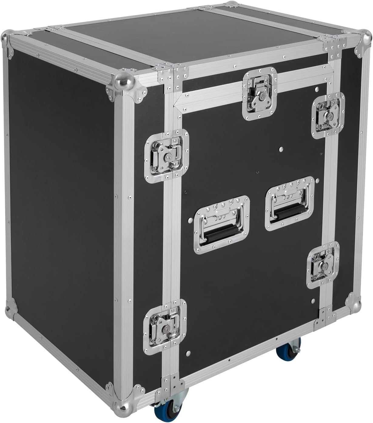 10U PA DJ Rack, 2 Tier Heavy Duty Pro DJ Mixer Stand, Audio Rack Rolling Equipment Rack Cabinet With 4 Wheels for Storing Electronic Equipment Such As Amplifiers, Mixers, Microphones, Sequencers Etc