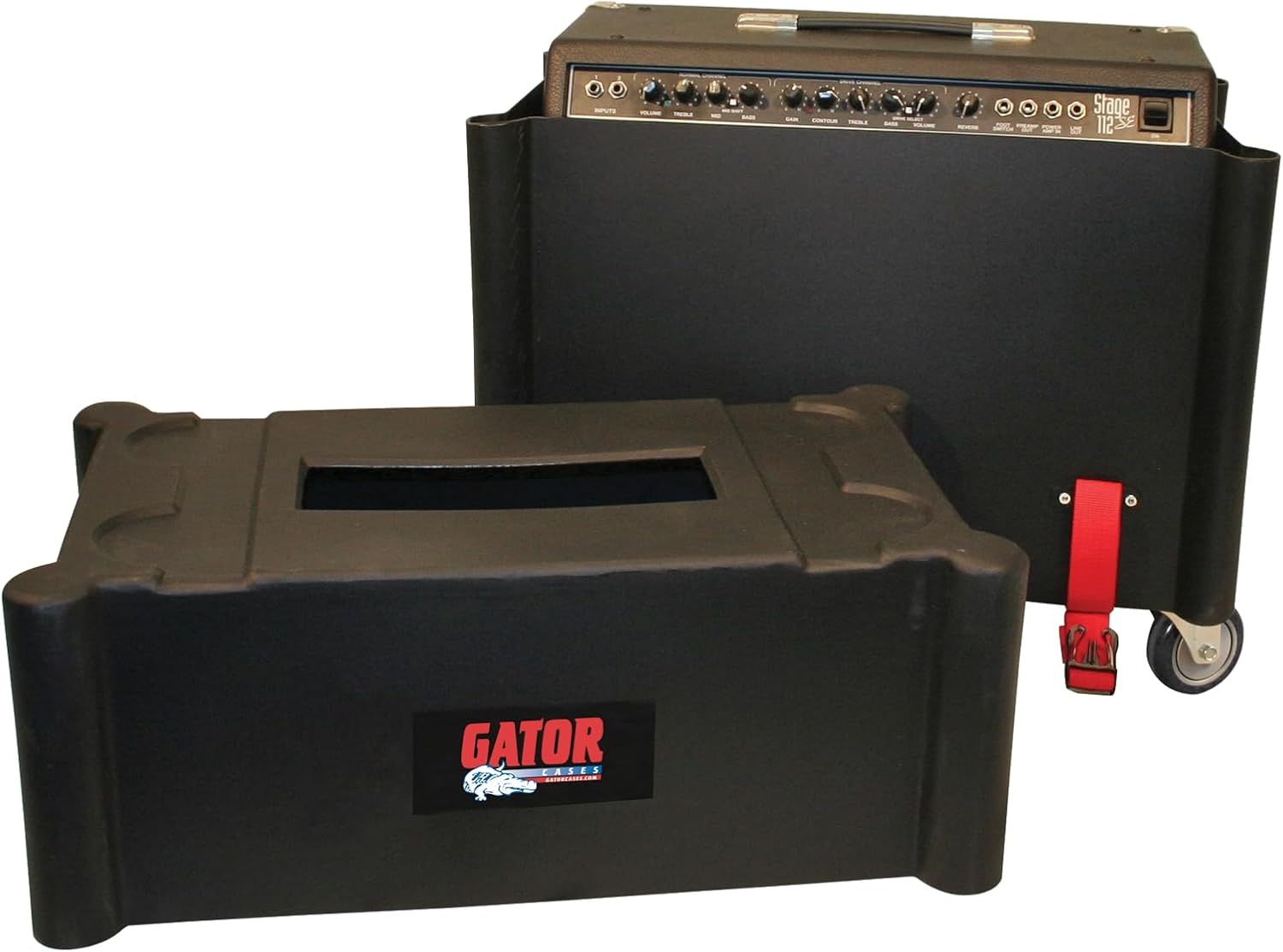 Gator Cases Molded Plastic Guitar Amp Transporter, and Stand, with Caster Wheels; Fits 1x12 Combo Amps (G-ROTO-112)