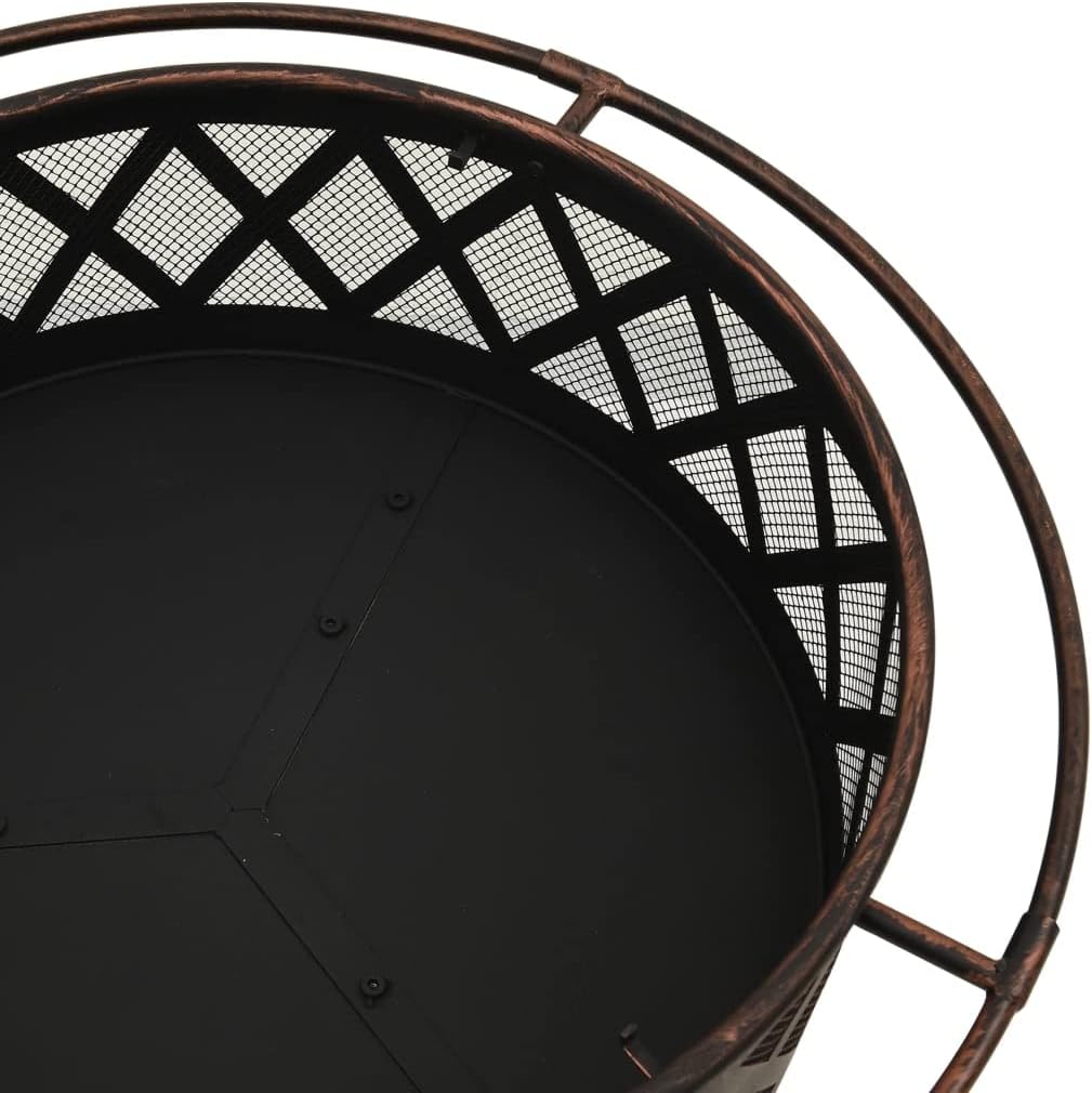 YAFF Rustic Fire Pit with Poker 29.9