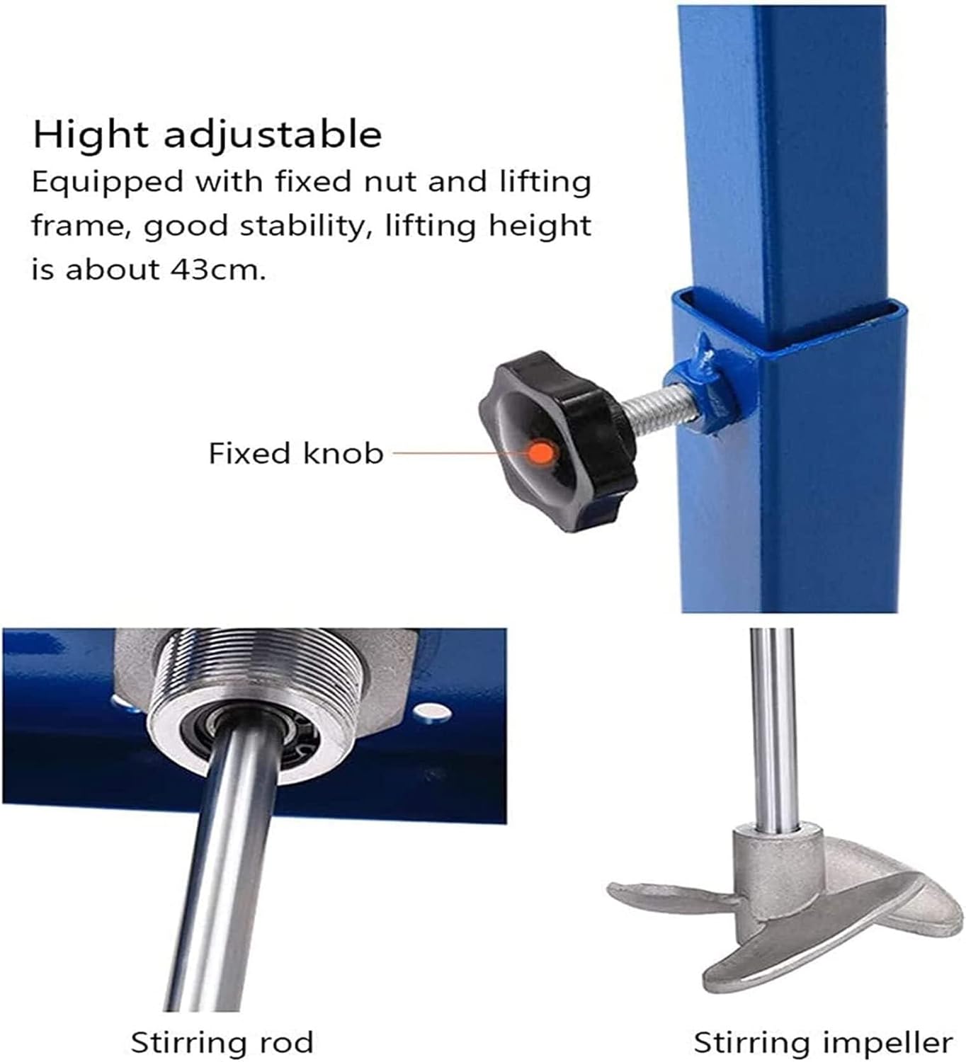 Pneumatic Bracket Mixer, Paint Stirring Machine Bracket Air Agitator Paint Mix Tool 5 Gallon/20L Automatic Lift Paint Stirrer, 50-2600rmp/min Automatic Lift Paint Stirrer(Scatterplate)