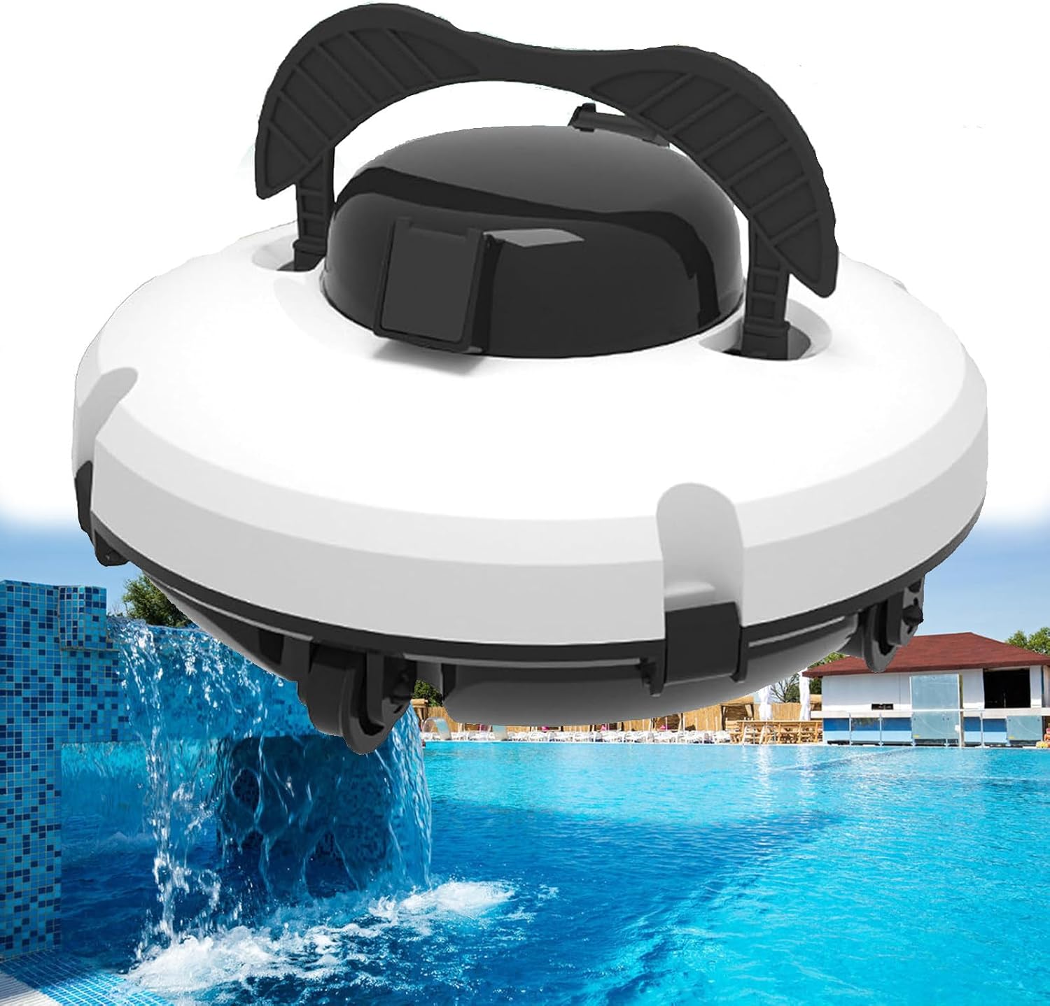 Pool Robot Cleaner, Smart Fish Pool Vacuum with Inlet, Underwater Intelligent Machine Cleaning Equipment for Pool Bottom and Walls