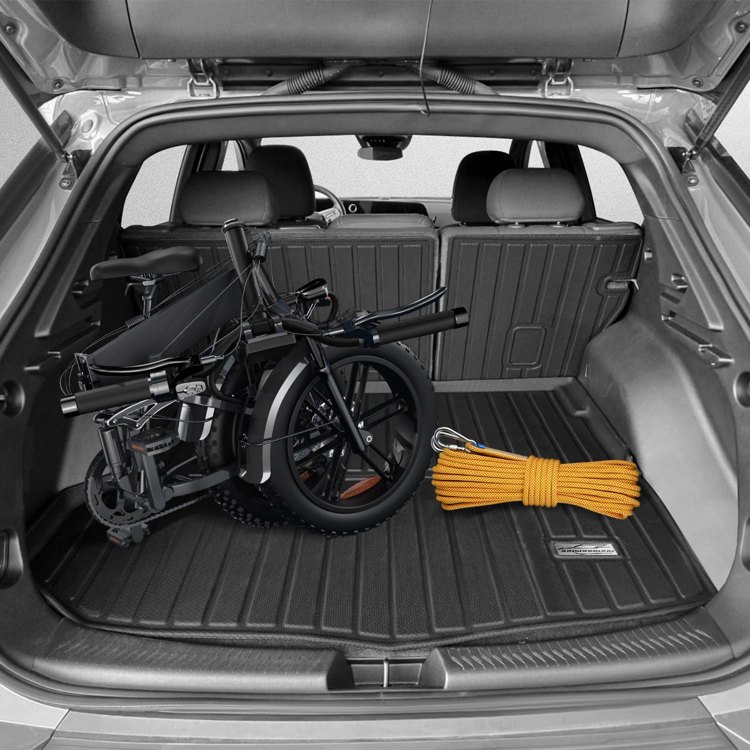 Floor Mats & Cargo Liner for 2026 Cadillac Vistiq 6 Seats Bucket Seats,TPE All Weather Protection Slush Floor Liner for Vistiq Accessories(Trunk Mat+Backrest Mat+Floor Mat)