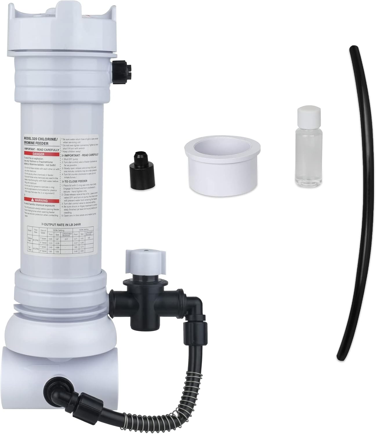 320 Pool Chlorinator Compatible with pentair Rainbow R171096 Automatic Inline Chlorine/Bromine Feeder, Can Handle Up to 70000 Gallons of Water