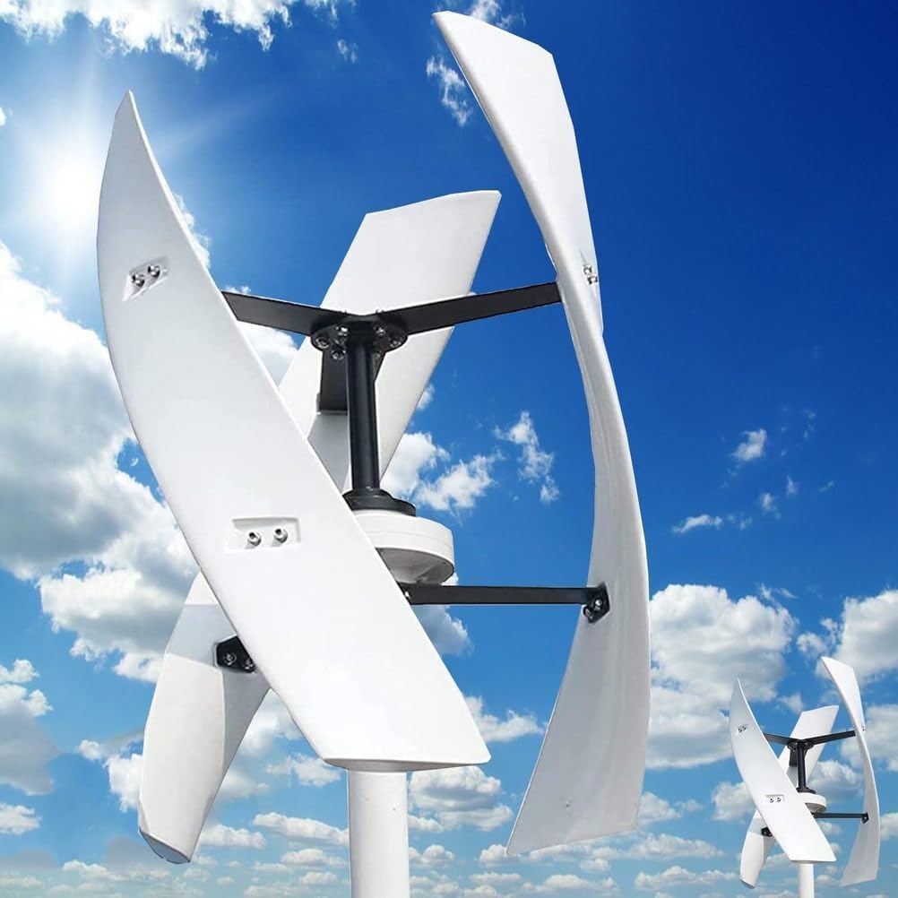 2000W No Noise Vertical Magnetic Levitation Upright Wind Turbine,with Waterproof Charge Controller 3 Blades for Home Use