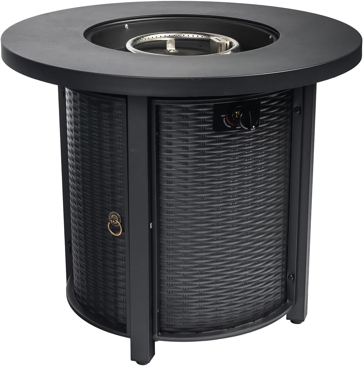 Penau 30inch Propane Round Fire Table, 40000BTU Steel Fire Pit Table, Durable Construction, Outdoor Heating Solution